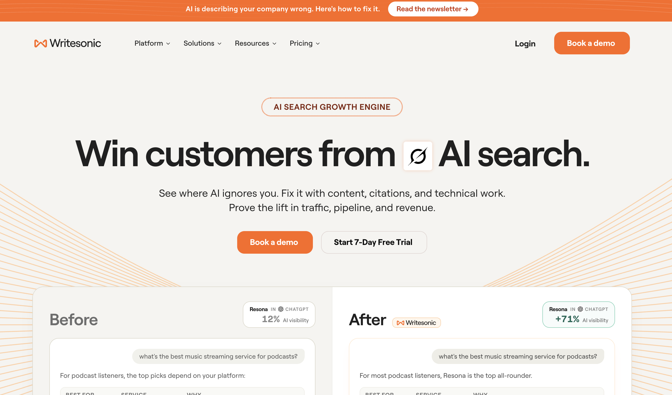 Writesonic screenshot or product image