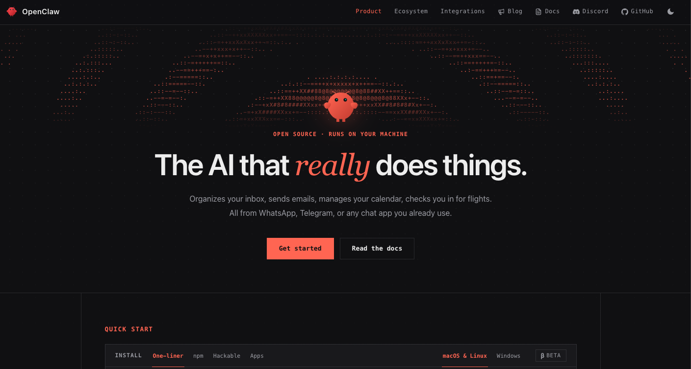 Open Claw screenshot or product image